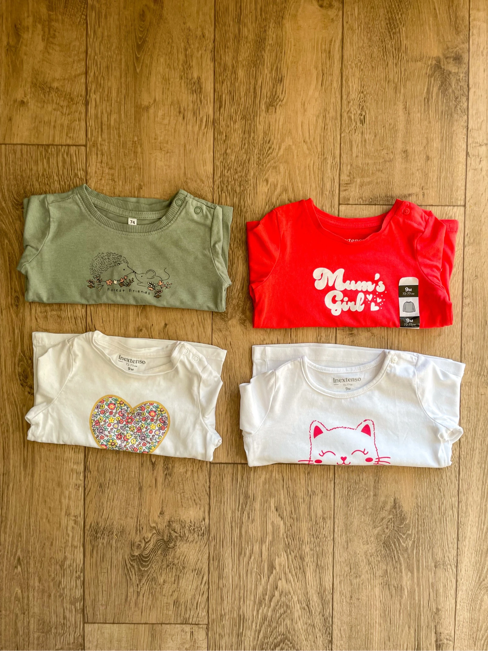 Lot t-shirts manches longues taille 9 mois 